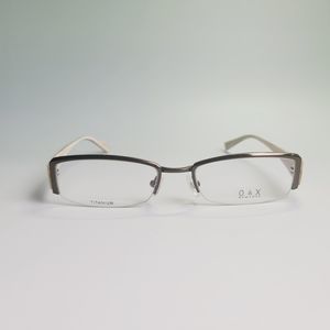 O&X New York Titanium OT-207U 52-18 142 beige eyeglasses rectangle frames C7